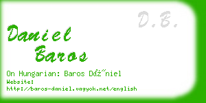 daniel baros business card